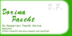 dorina pascht business card